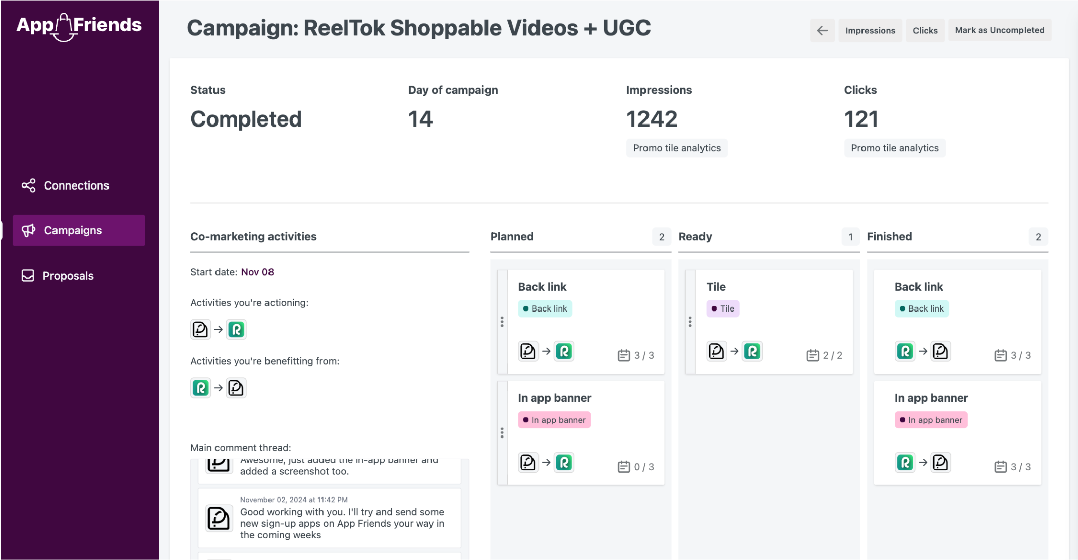 Screenshot showing Launch & Track Campaigns That Actually Convert